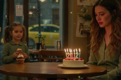 On a gray afternoon in early spring, rain painted streaks down the cafe window like tears tracing the glass. Inside, a young woman sat motionless in her wheelchair, her eyes fixed on a small white birthday cake set on the table before her. 22 candles flickered gently, fighting against the faint draft from the door that opened and closed as strangers came and went.