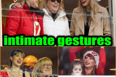The Hug That Shook the NFL: Taylor Swift’s Emotional Reaction as Moms Donna Kelce and Andrea Swift Solidify a Dynasty