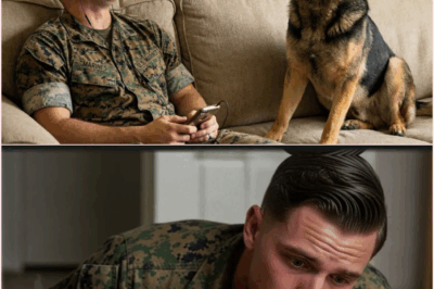 This Rescue German Shepherd Scolds His Marine Dad Every Time He Laughs – TRY NOT TO CRY…