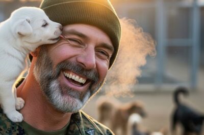 U.S. Marine Veteran Finds White German Shepherd Puppy in the Snow — And It Changes His Life Forever