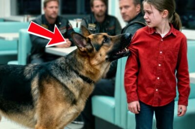 Her Dog Dragged Little Girl Into the Diner… and the Bikers Realized Why She Was Running for