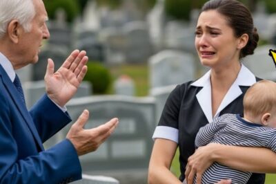 Billionaire Visits His Daughter’s Grave… and Finds a Waitress Crying There with a Little Girl