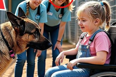 Paralyzed Little Girl Visits Shelter—What This Aggressive K9 Dog Did Next Shocked Everyone!